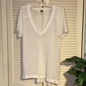 We The Free White V-Neck Short Sleeve Tee